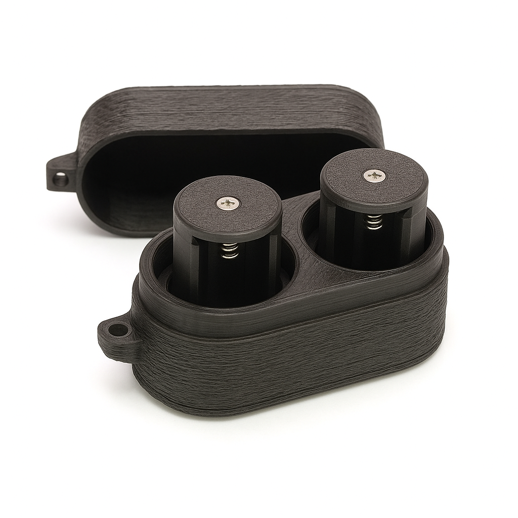 Caja de transporte para 2x adaptadores de batería para Hasselblad 500 EL