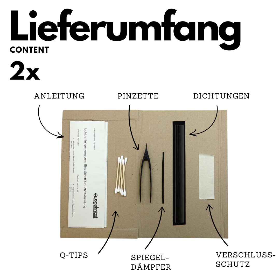 Lichtdichtung Set Universal + Spiegeldämpfer für 35mm SLR Kameras