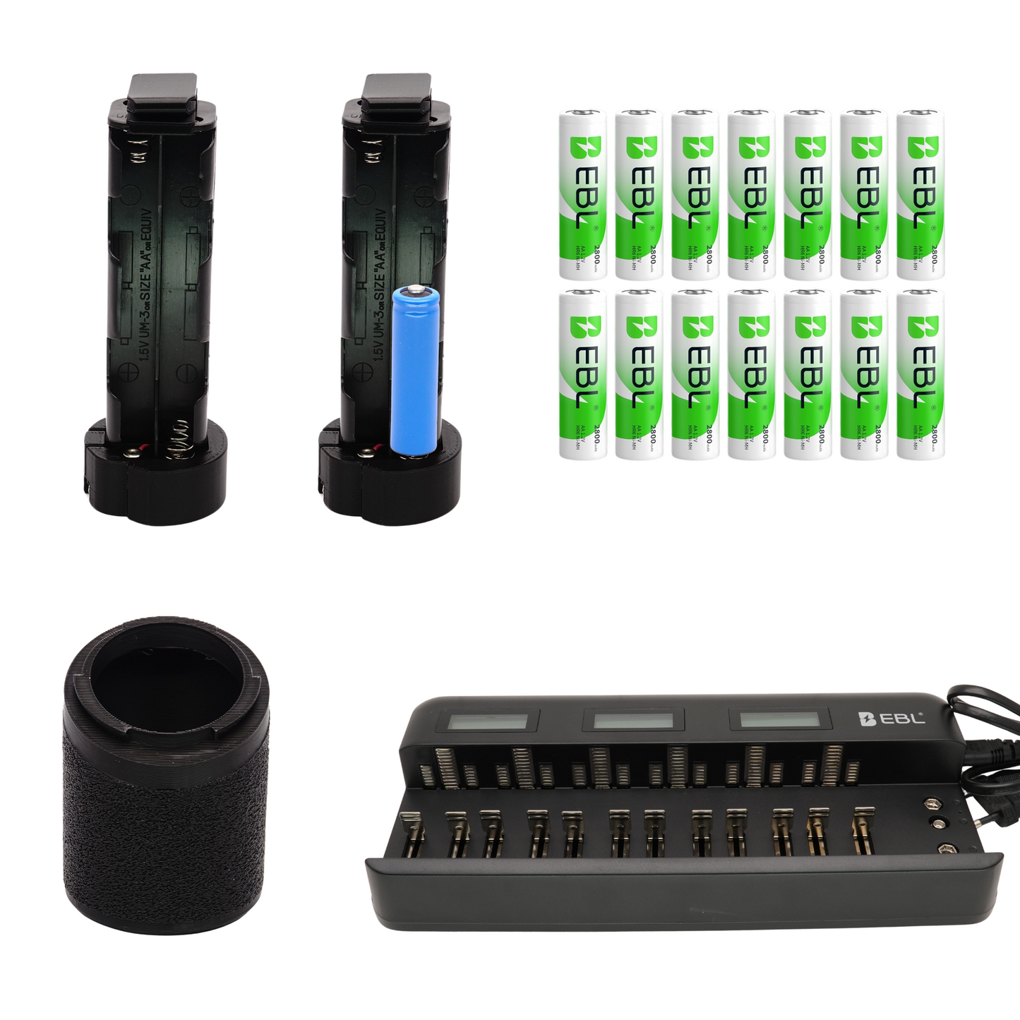 Portapilas 7x AA para Metz Mecablitz 76 MZ-5, 70 MZ-5, 50 MZ-5