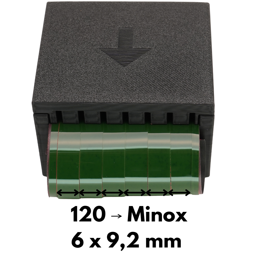 Coupe-film 9,2 mm pour appareils Minox 8x11 (à partir de 35mm/120/16mm)