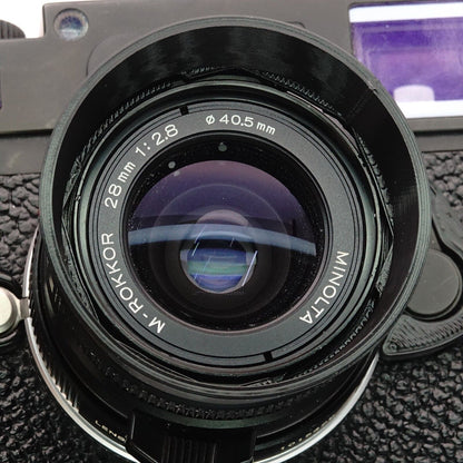 Pare-soleil pour Minolta M-Rokkor 28mm f/2.8 (CL & CLE)