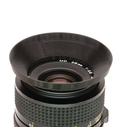 Pare-soleil 28mm pour Minolta MD, Pentax Takumar & Olympus OM (Ø49mm)