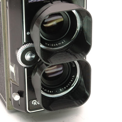 Dual lens hood Bay II for Rolleiflex 3.5F, 2.8A & Magic