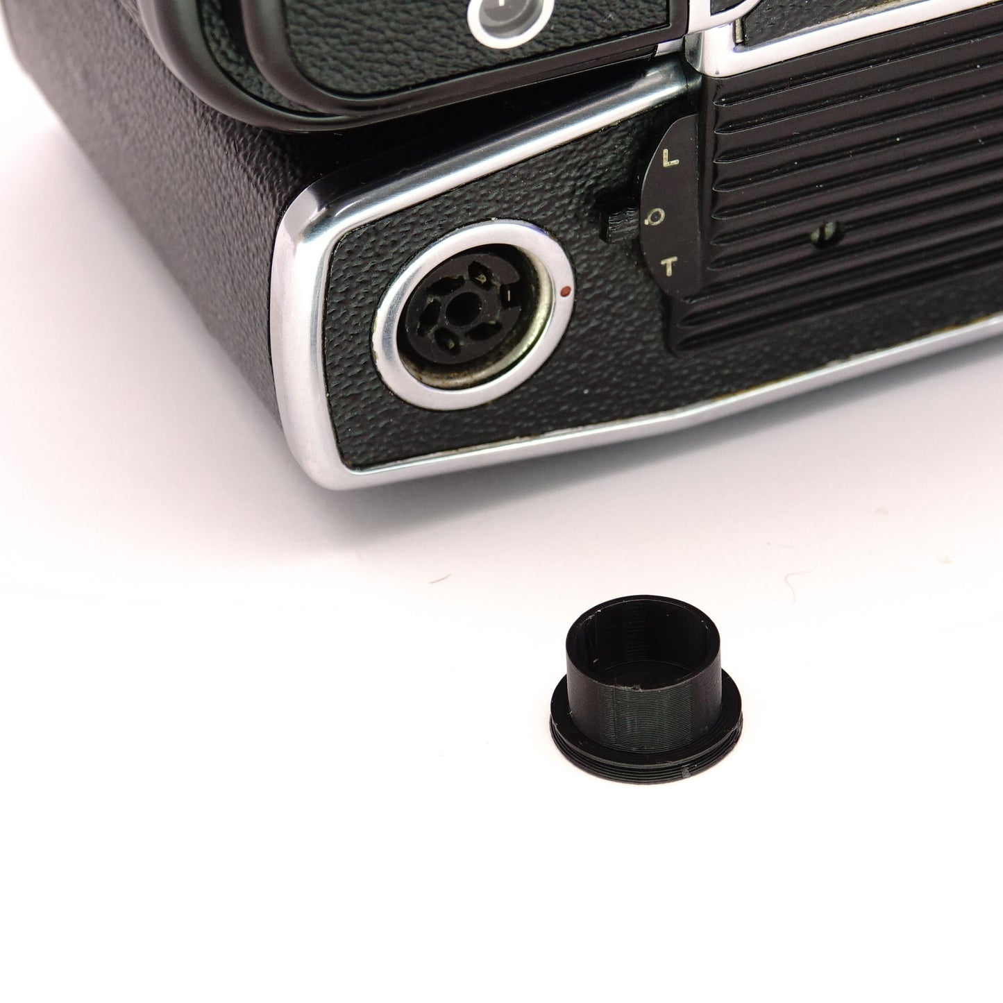 Cover for connection socket for Rolleiflex 6000, 6006, Hasselblad 500 EL