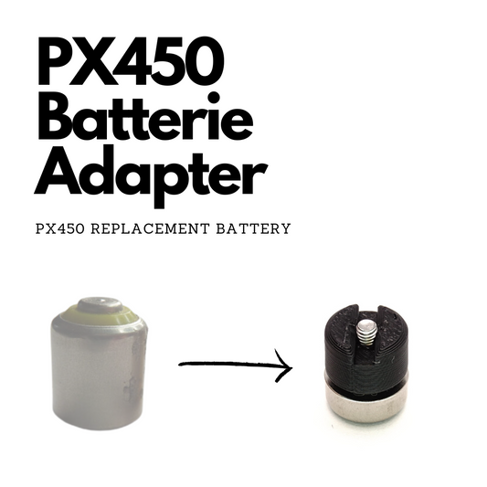 PX450 battery adapter incl. 6x 1.4V batteries for Bolex P1, P2, P3 & Alpa 10d