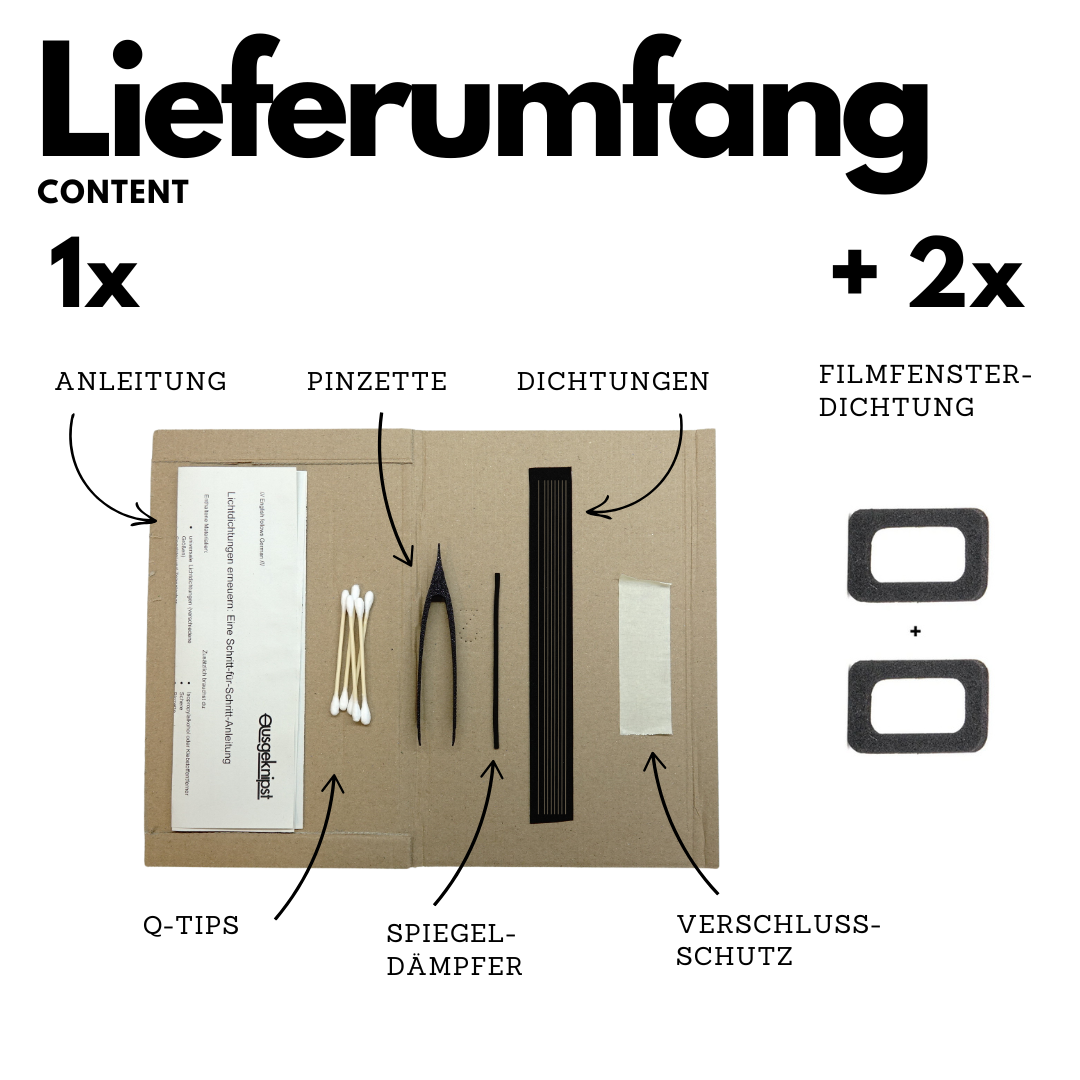 Set universale di guarnizioni per la luce con smorzatore dello specchio per Canon, Nikon, Minolta e Olympus