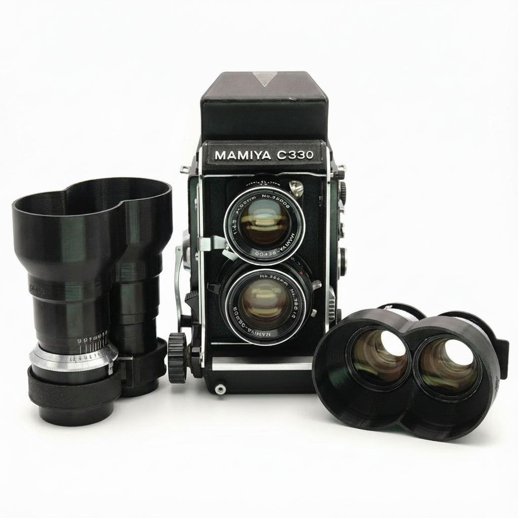 Lens hood for Mamiya C330 / C220 / C33 lenses (55mm - 250mm)