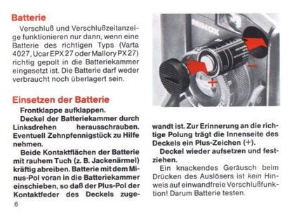 Battery adapter PX27 for Minox 35 GT, EL, GL & LX