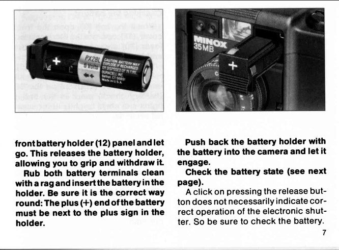 Adattatore batteria PX28 (4x LR44) per Minox 35 MB, ML & MDC