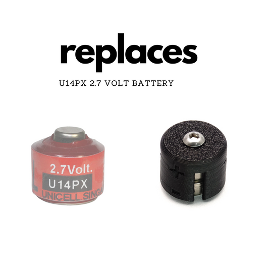 Adaptateur de batterie PX14 (2x 675 zinc-air) pour Nikon Zoom 8, Fujica P2 & Konica S