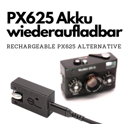 Set PX625 ricaricabile (V80H + caricatore USB-C) per Rollei 35, Leica CL e Canon F-1