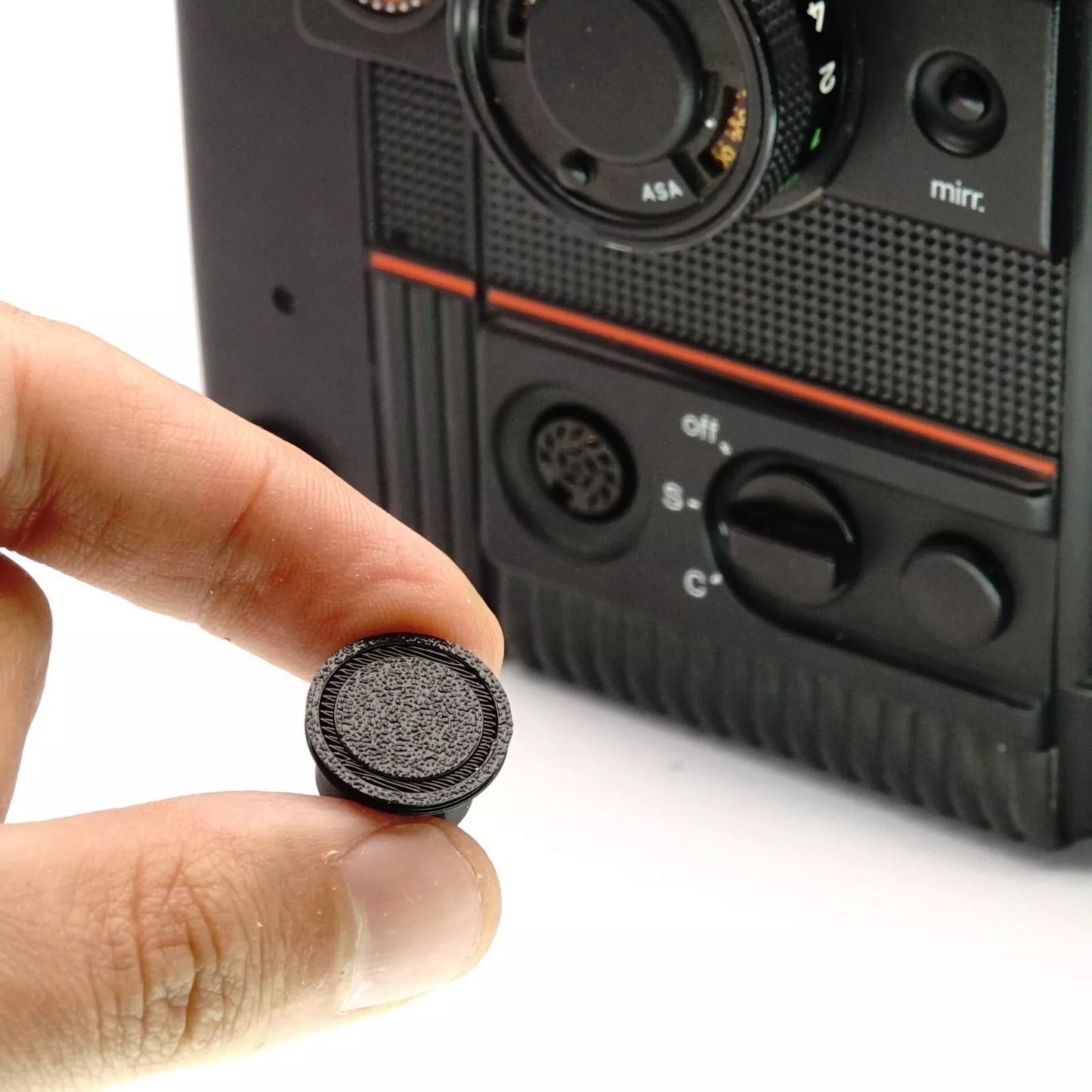 Cover for connection socket for Rolleiflex 6000, 6006, Hasselblad 500 EL