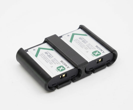 Battery holder for 2x Sony NP-BX1 batteries for Sony RX100 & ZV-1