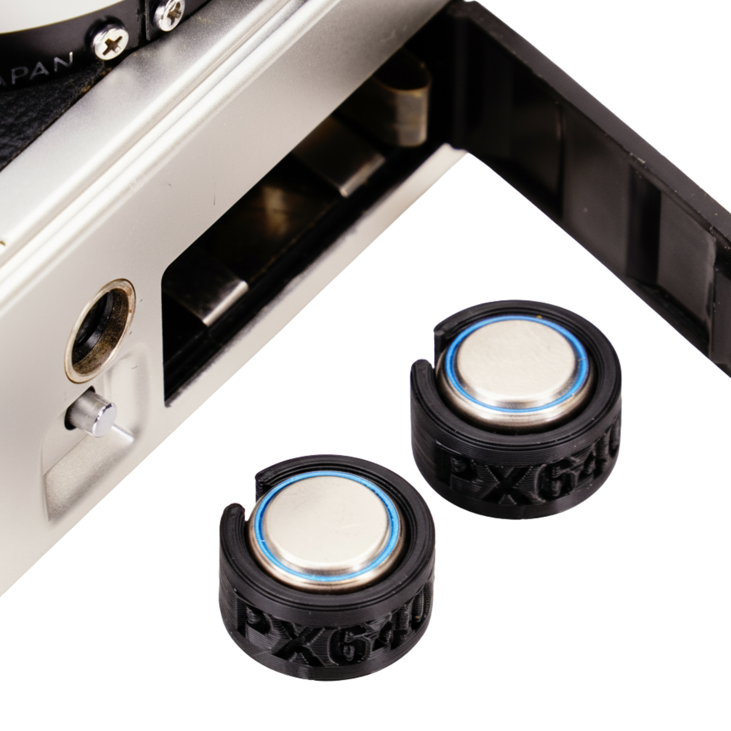 Adaptador de batería PX640 para Minolta Hi-Matic E/F, Olympus 35 EC y Yashica FC/GX