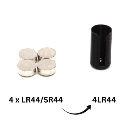 Adaptador de batería (4x LR44 a 4LR44/PX28) para Canon AE-1, A-1, Mamiya 645 y Pentax 67
