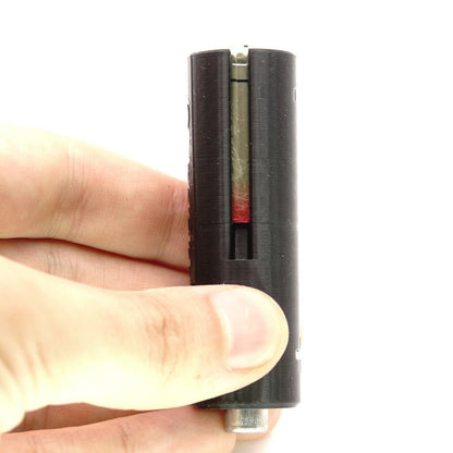 Battery adapter 2R10 (CR123A) for signal paddle, VEB Zeitz, GDR devices