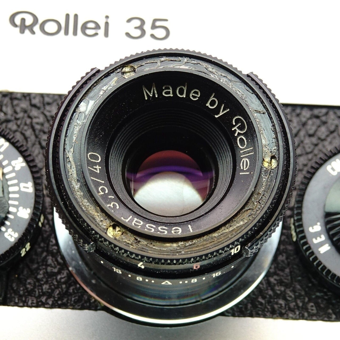 Nameplate lens ring for Rollei 35, T, TE & B (Tessar 3.5/40)